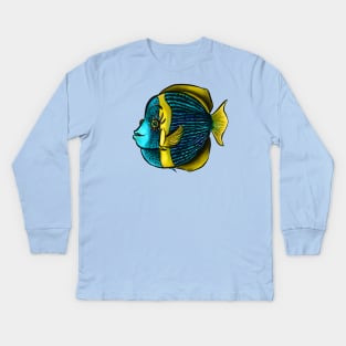 Angelfish Tropical Fish With Eyelashes Kids Long Sleeve T-Shirt